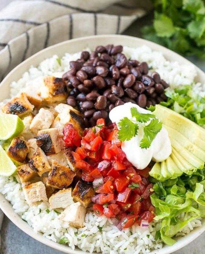 Burrito Bowls with Chicken