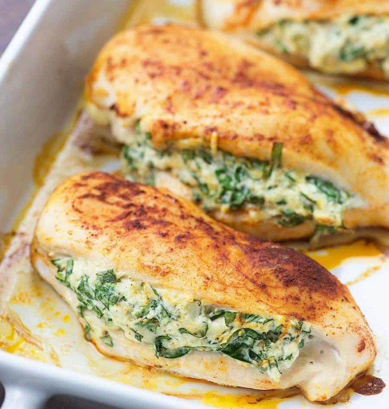 Spinach-Artichoke Stuffed Chicken