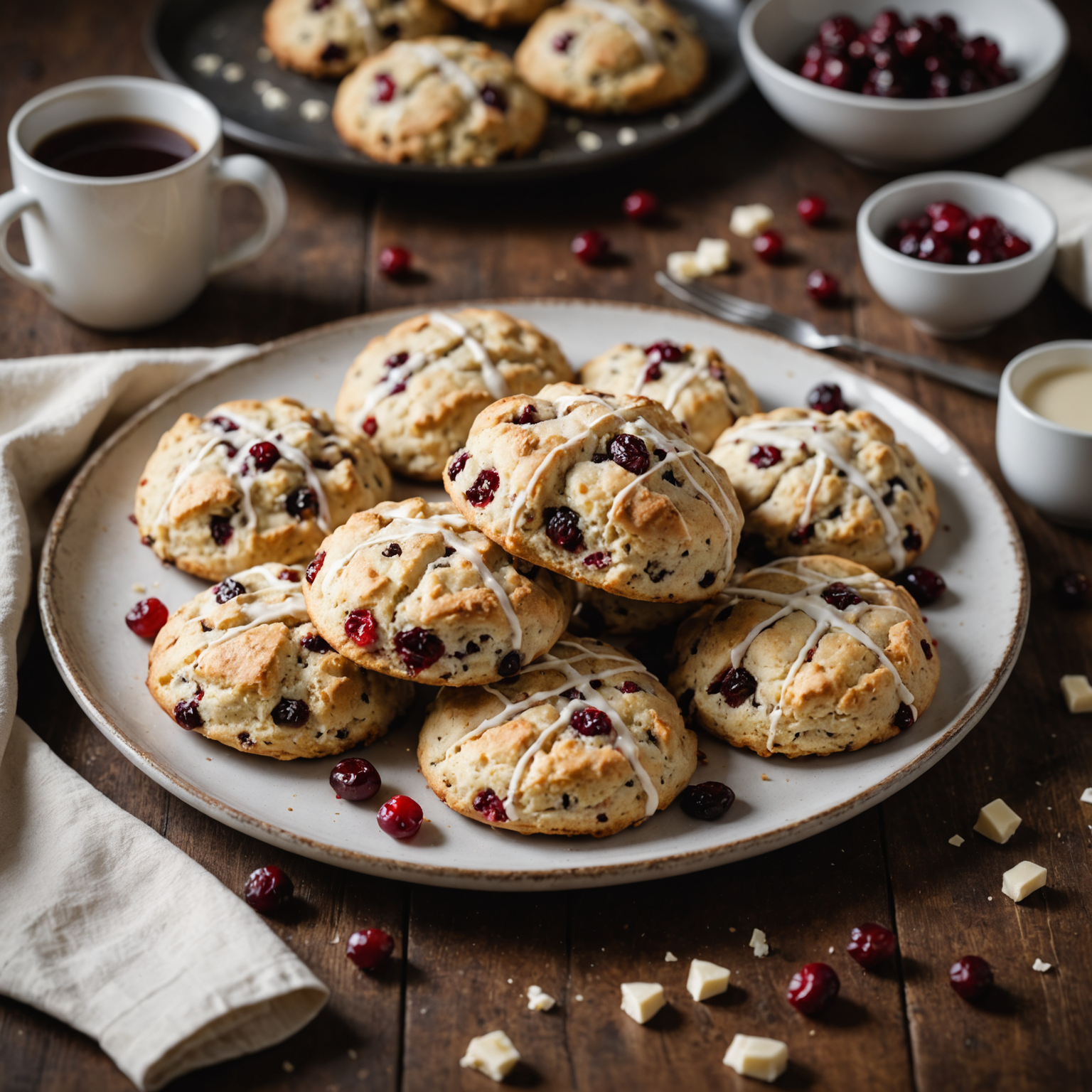 White Chocolate Cranberry Scones